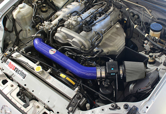 HPS Performance Air Intake Kit with Heat Shield, Blue, 1999-2005 Mazda Miata 1.8L Non Turbo
