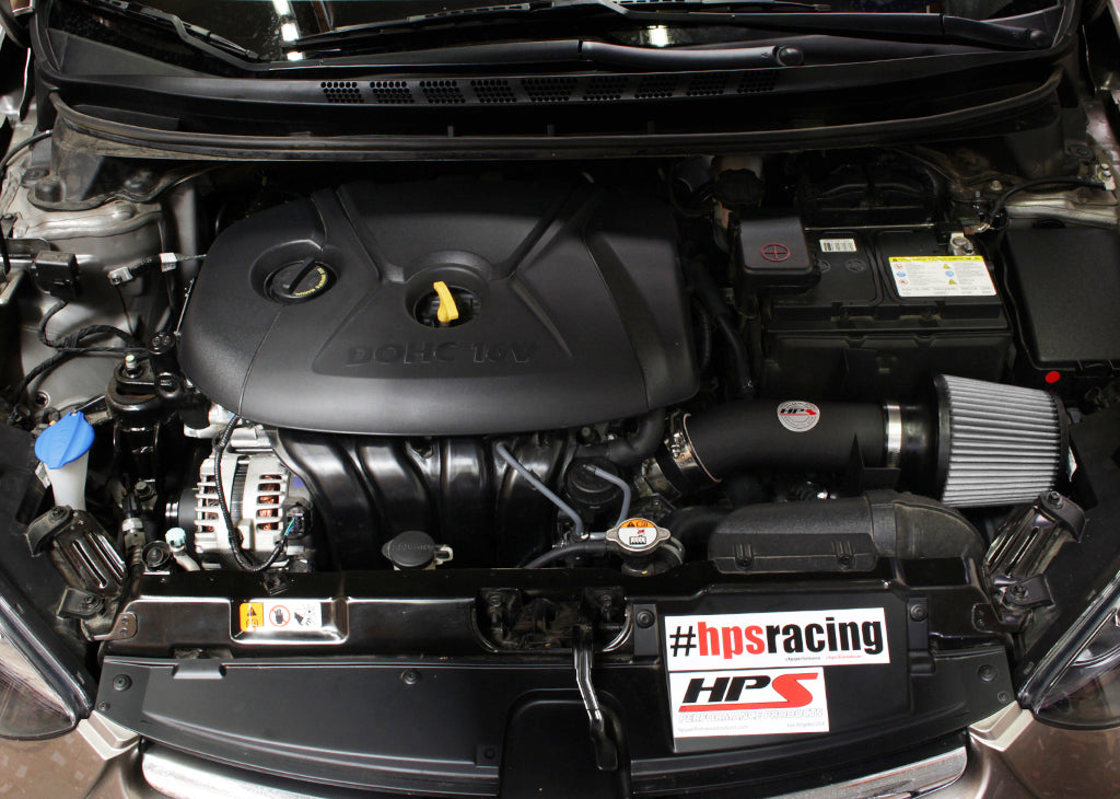 HPS Performance Air Intake Kit with Heat Shield, Black, 827-538WB