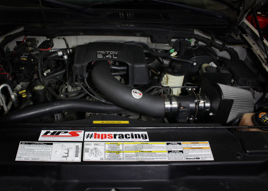 HPS Performance Air Intake Kit with Heat Shield, Black, Multiple Fitments, 827-540WB
