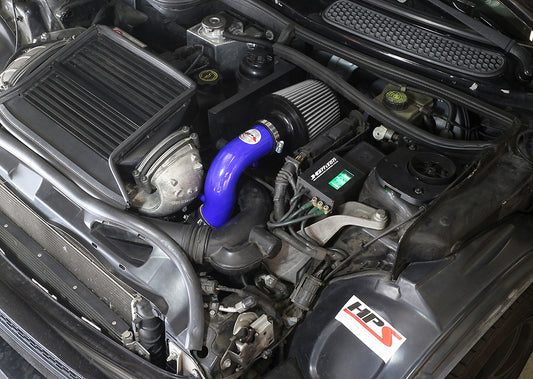 HPS Performance Air Intake Kit with Heat Shield, Blue, Multiple Fitments, 827-544BL