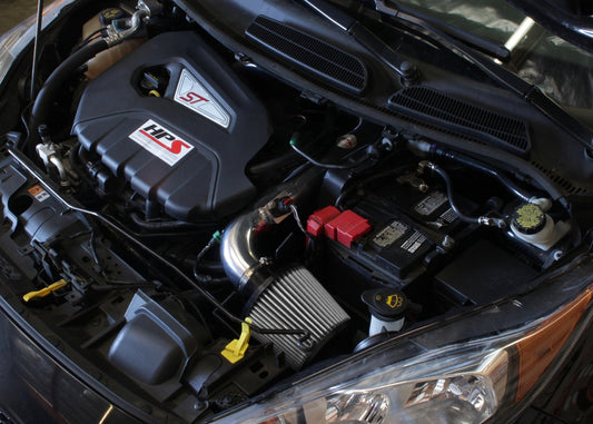 HPS Performance Air Intake Kit with Heat Shield, Polished, 2014-2015 Ford Fiesta ST 1.6L Turbo