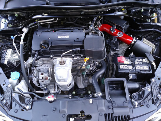 HPS Performance Air Intake Kit with Heat Shield, Red, 2013-2017 Honda Accord 2.4L