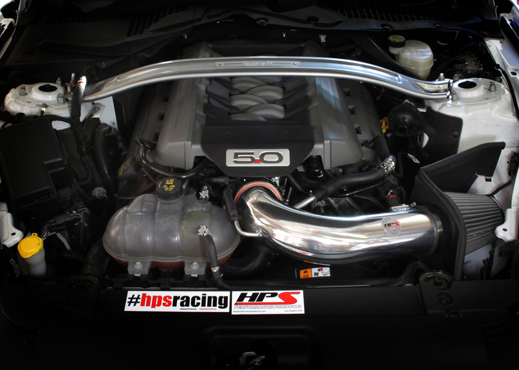 HPS Performance Air Intake Kit with Heat Shield, Black, 2015-2017 Ford Mustang GT V8 5.0L