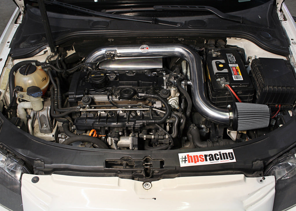 HPS Performance Air Intake Kit with Heat Shield, Polished, 2006-2008 VW EOS/GTI/JETTA/PASSAT/ AUDI A3
