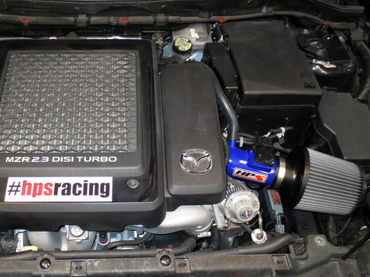 HPS Performance Air Intake Kit, Blue, 2007-2013 Mazda Mazdaspeed 3 2.3L Turbo