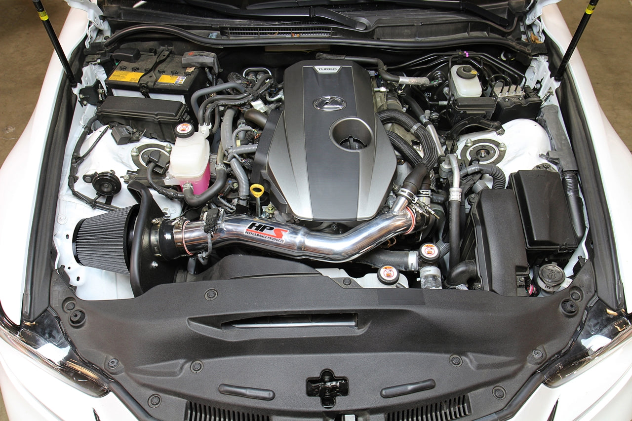 HPS Performance Air Intake Kit with Heat Shield, Black, 2.0L Turbo, 827-633WB