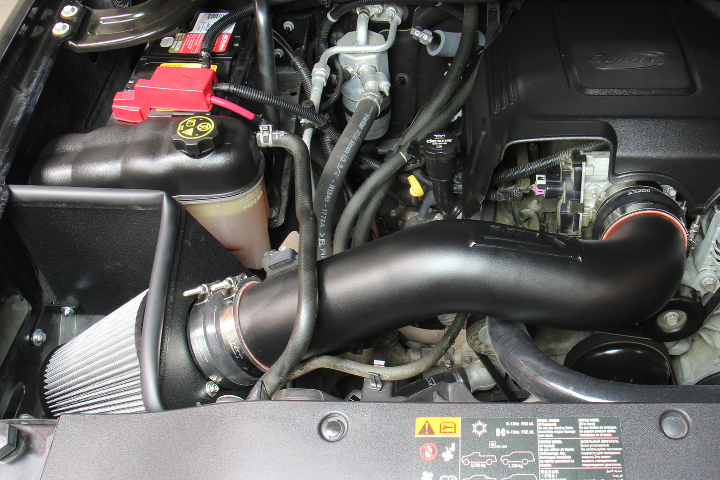 HPS Performance Air Intake Kit with Heat Shield, Black, Multiple Fitments, 827-667WB