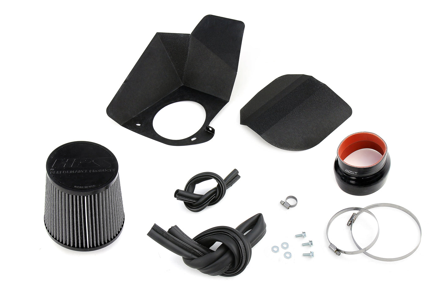 HPS Performance Air Intake Kit with Heat Shield, Red, 2019-2023 Dodge Charger SRT Hellcat 6.2L V8 Supercharged