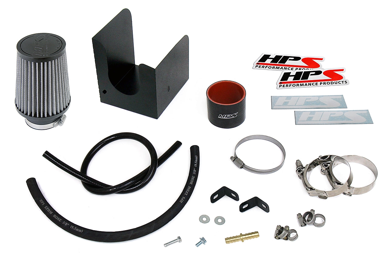 HPS Performance Air Intake Kit with Heat Shield, Polished, 2015-2020 Honda Fit 1.5L