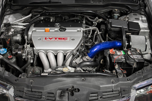 HPS Performance Air Intake Kit with Heat Shield, Blue, 04-08 Acura TSX/ 03-06 Honda Accord 2.4L without MAF Sensor