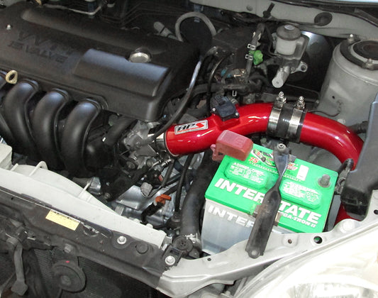 HPS Performance Cold Air Intake Kit, Red, 03-04 Pontiac Vibe/ Toyota Corolla/ Matrix XR 1.8L 1ZZ-FE