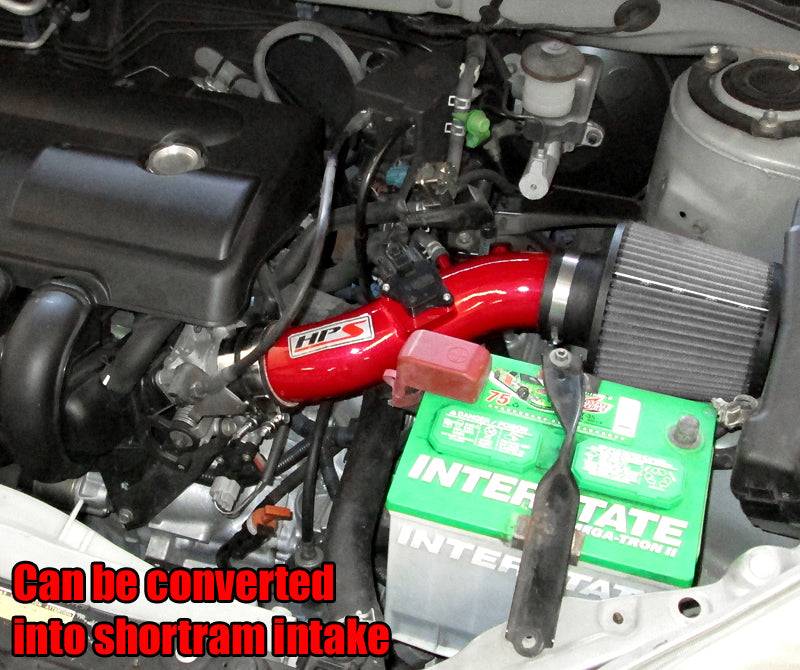HPS Performance Cold Air Intake Kit, Red, 03-04 Pontiac Vibe/ Toyota Corolla/ Matrix XR 1.8L 1ZZ-FE