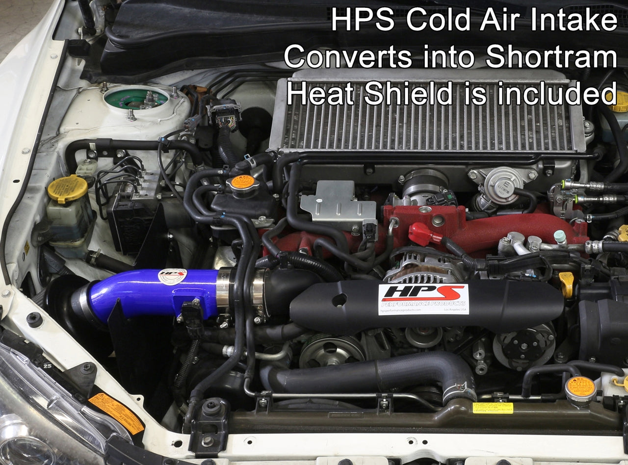 HPS Performance Cold Air Intake Kit, Blue, 2008-2014 Subaru WRX/ WRX STI 2.5L Turbo