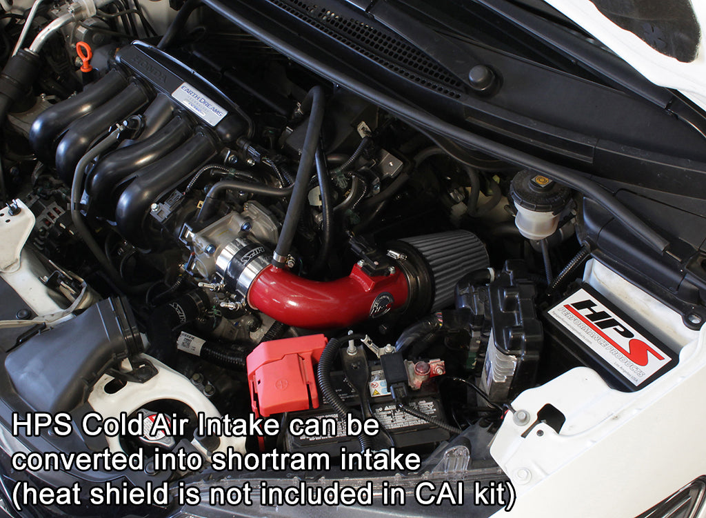 HPS Performance Cold Air Intake Kit, Red, 2015-2020 Honda Fit 1.5L Manual Trans.