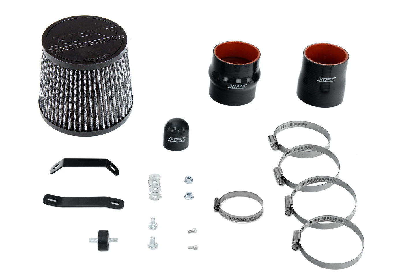 HPS Performance Cold Air Intake Kit, Red, 837-732R