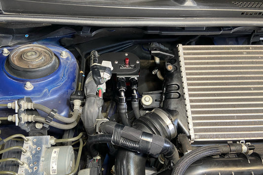 HPS Performance Billet Aluminum Oil Catch Can Kit, 2015-2021 Subaru WRX 2.0L Turbo