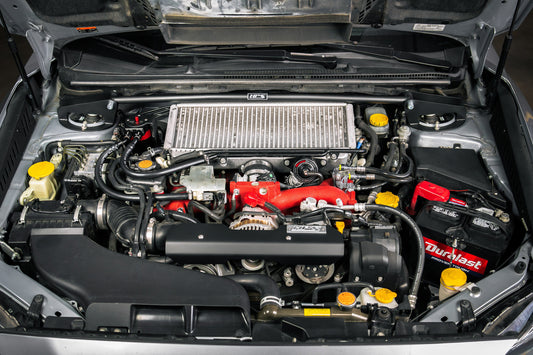 HPS Performance Billet Aluminum Oil Catch Can Kit, 2017-2021 Subaru WRX STI 2.5L Turbo