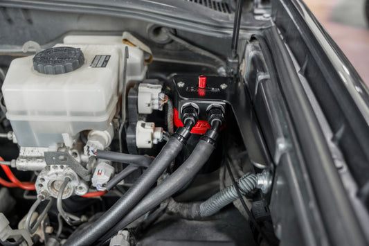 HPS Performance Billet Aluminum Oil Catch Can Kit, 2003-2009 Toyota 4Runner 4.7L V8