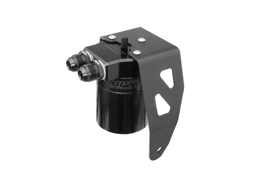HPS Performance Black 147ML Oil Catch Can w/Mount Bracket For 24-26 Toyota Land Cruiser J250 / Tacoma N400 2.4L Turbo