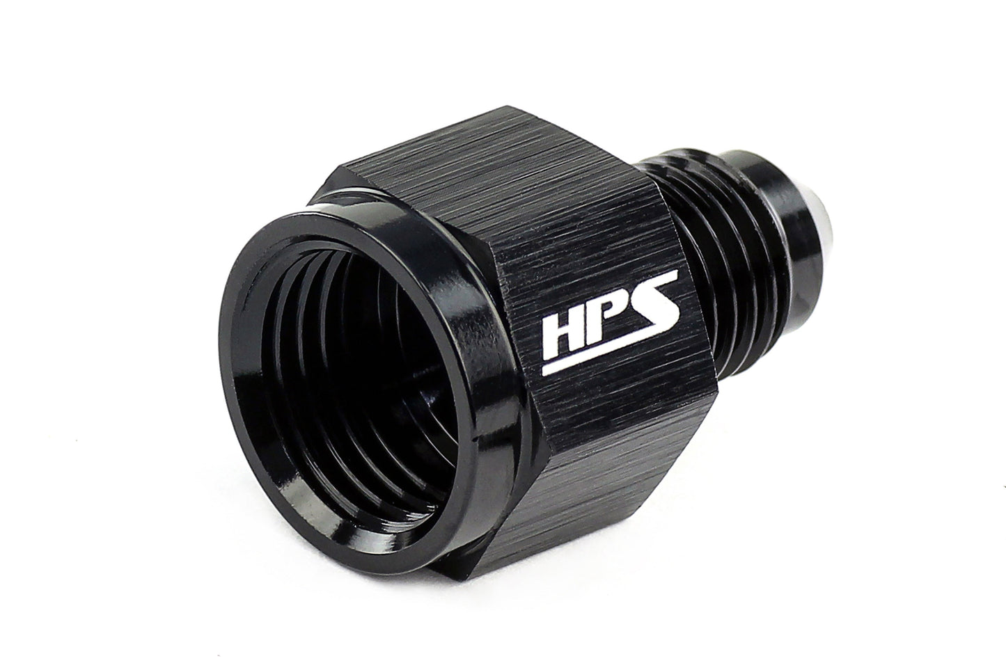 HPS Performance AN -12 Female to AN -8 Male Reducer Adapter Aluminum Black