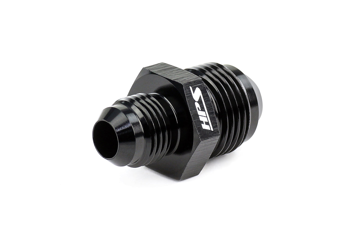 HPS Performance AN -8 to AN -4 Male To Male Reducer Union Coupler Adapter, Aluminum, Black