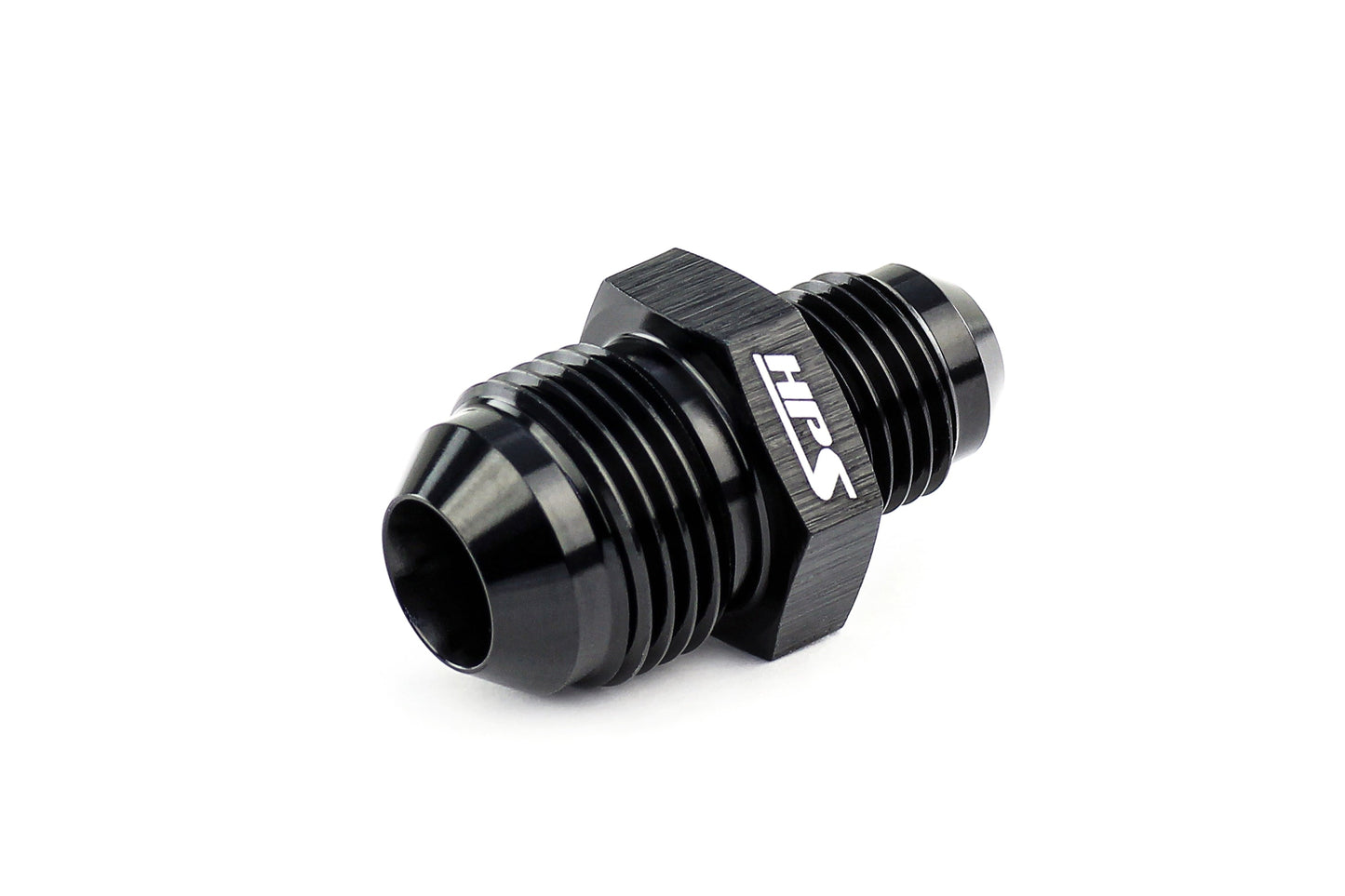 HPS Performance AN -16 to AN -10 Male To Male Reducer Union Coupler Adapter, Aluminum, Black
