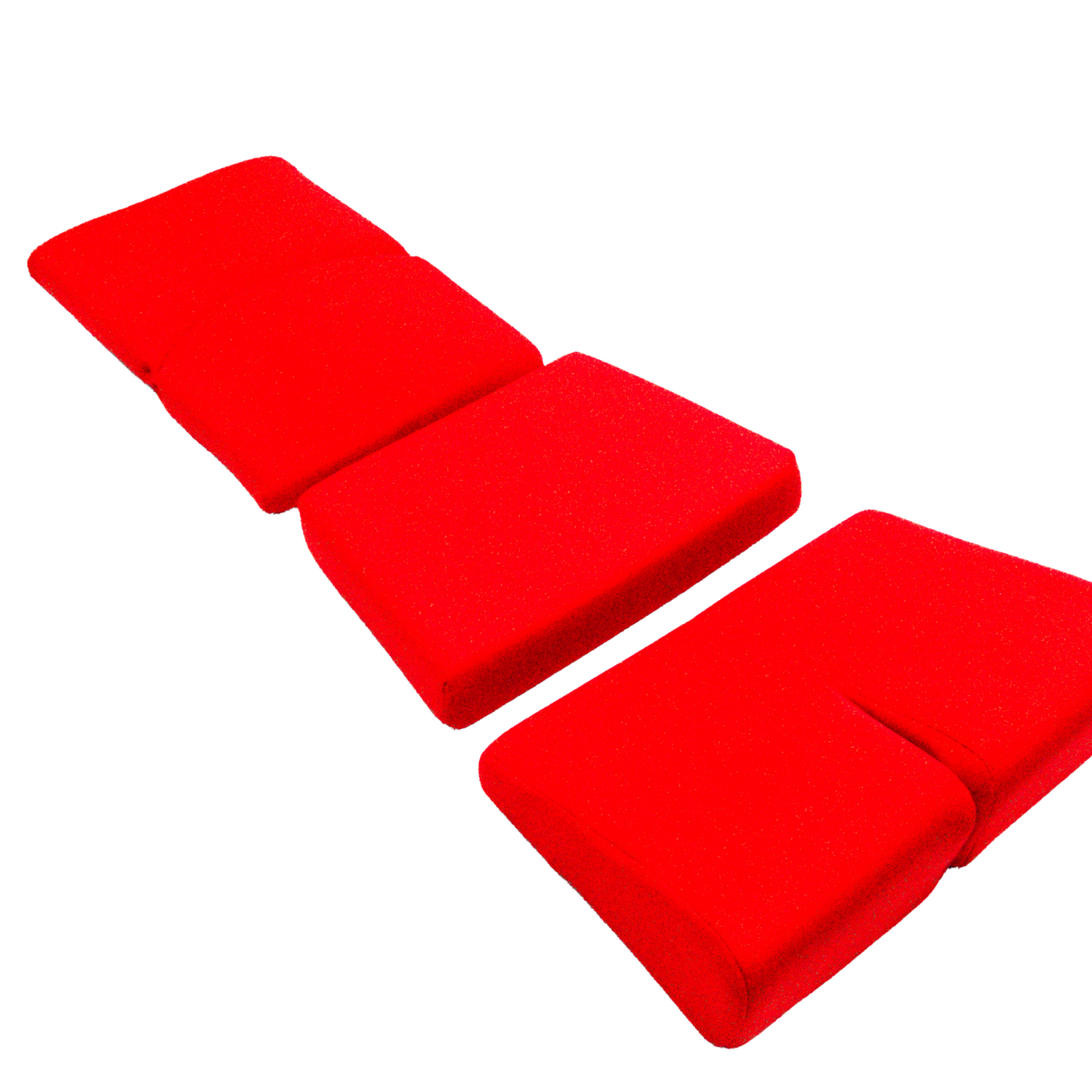 BRIDE Replacement Recliner Seat Cushion Pads – Red (3-Piece Set)