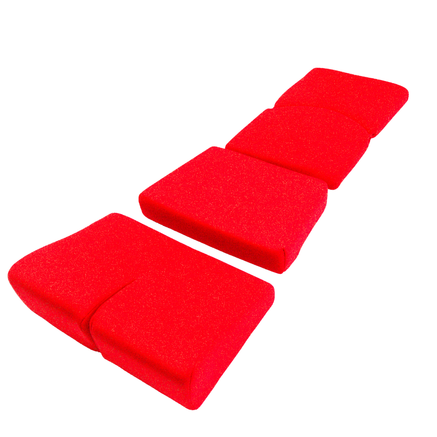 BRIDE Replacement Recliner Seat Cushion Pads – Red (3-Piece Set)