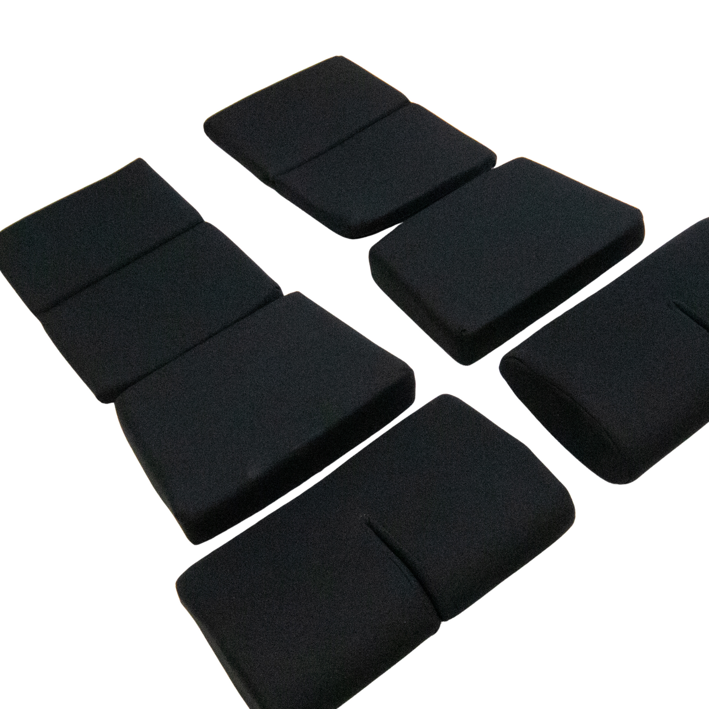BRIDE Replacement Non-Recliner Fixed Back Seat Cushion Pads – Black (3-Piece Set)