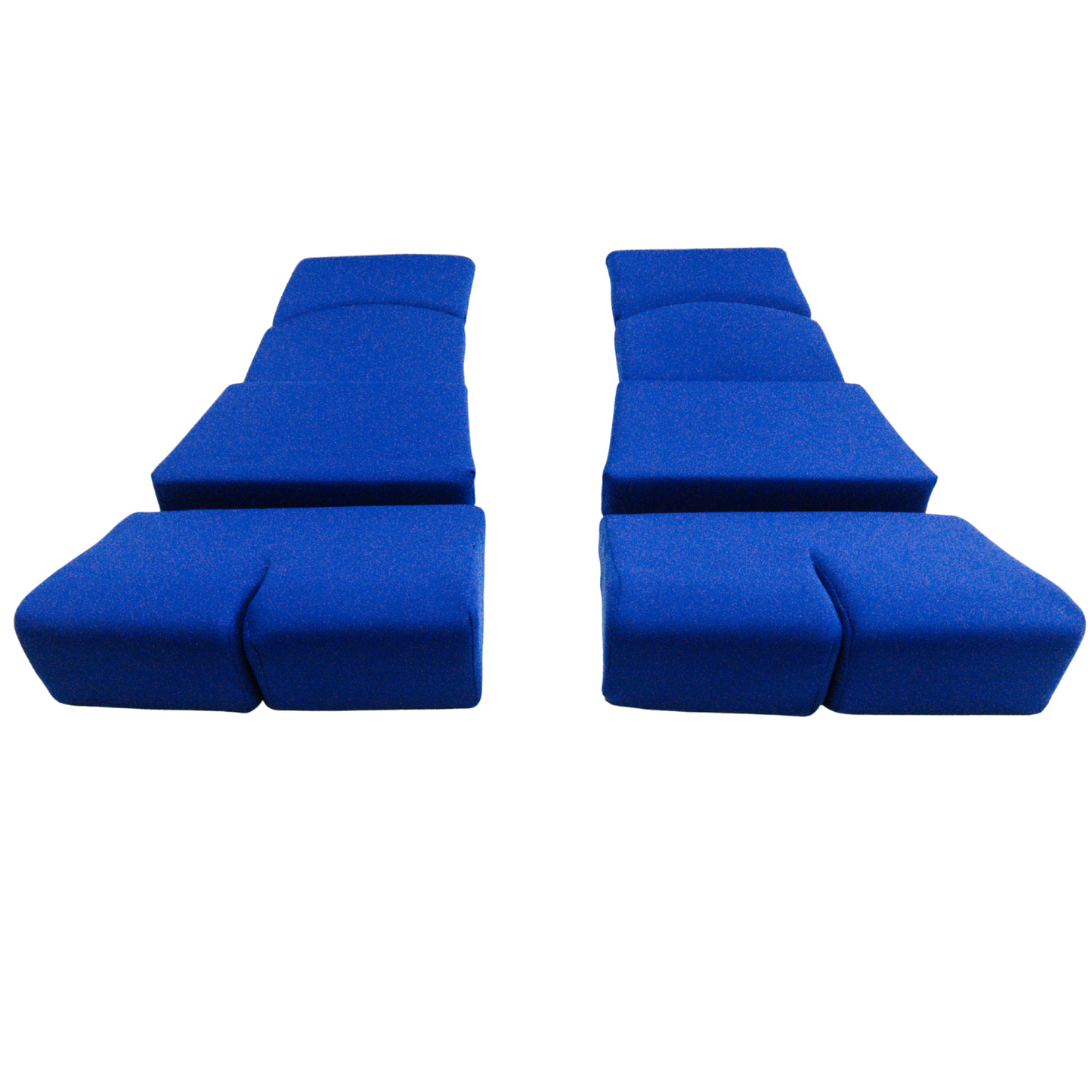 BRIDE Replacement Recliner Seat Cushion Pads – Blue (3-Piece Set)