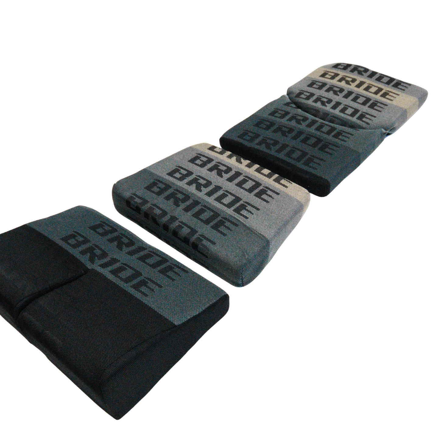 BRIDE Replacement Recliner Seat Cushion Pads – Gray Gradation Logo (3-Piece Set)