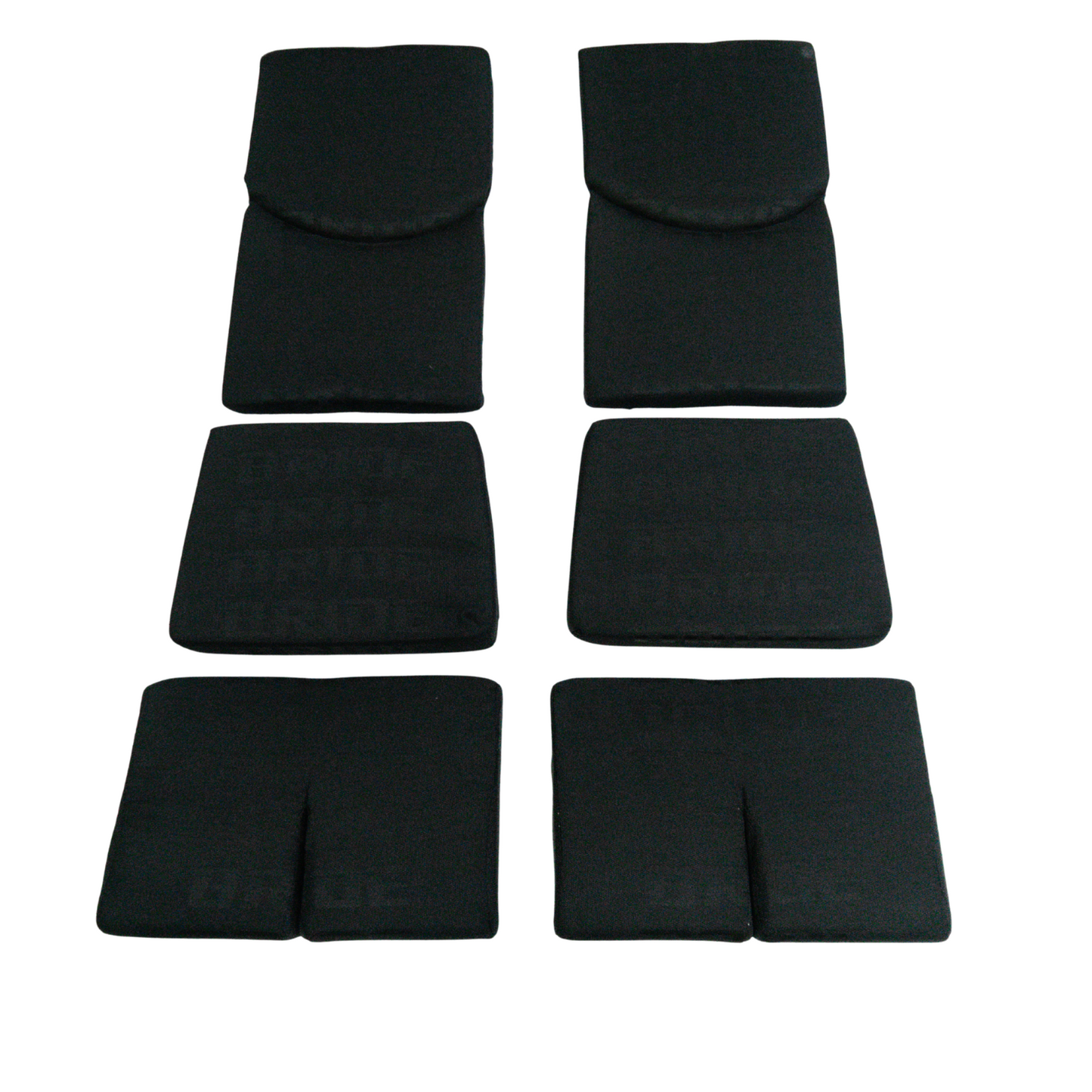BRIDE Replacement Recliner Sea Cushion Pads – Black LOW MAX Gradation Logo (3-Piece Set)