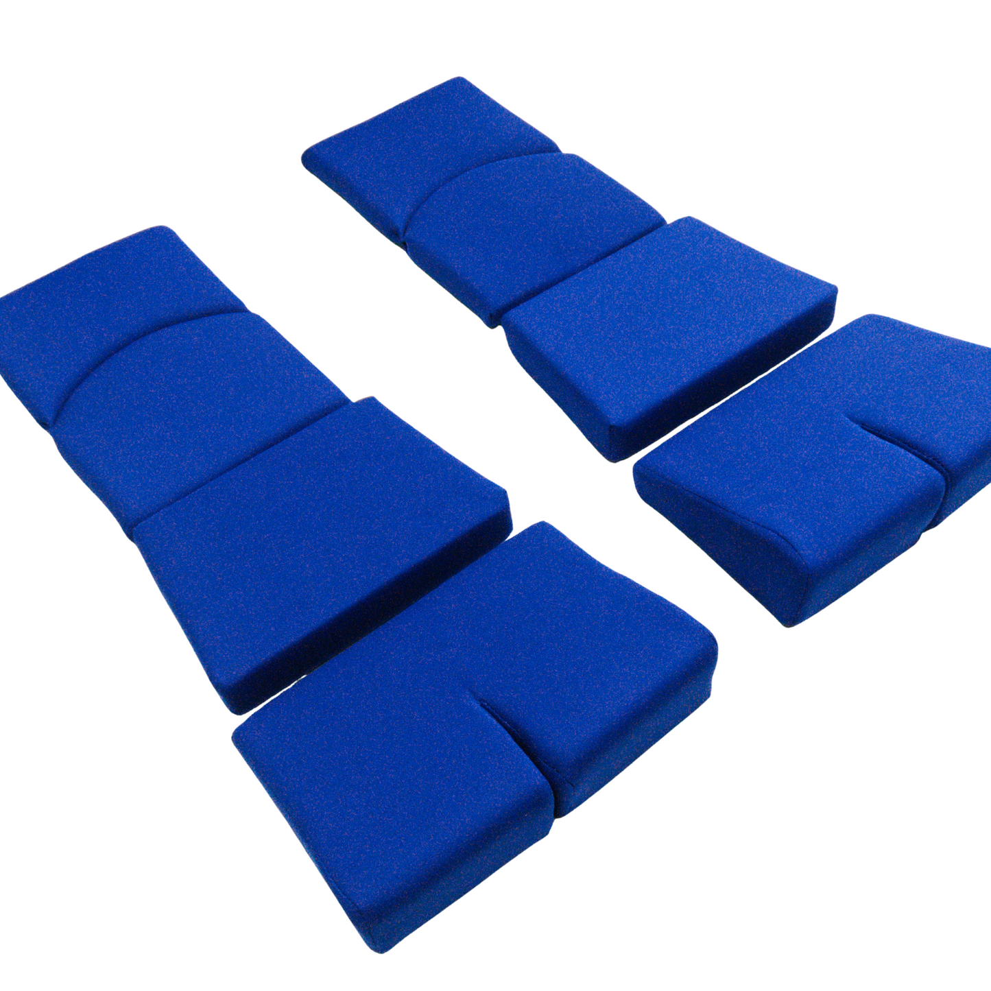 BRIDE Replacement Recliner Seat Cushion Pads – Blue (3-Piece Set)