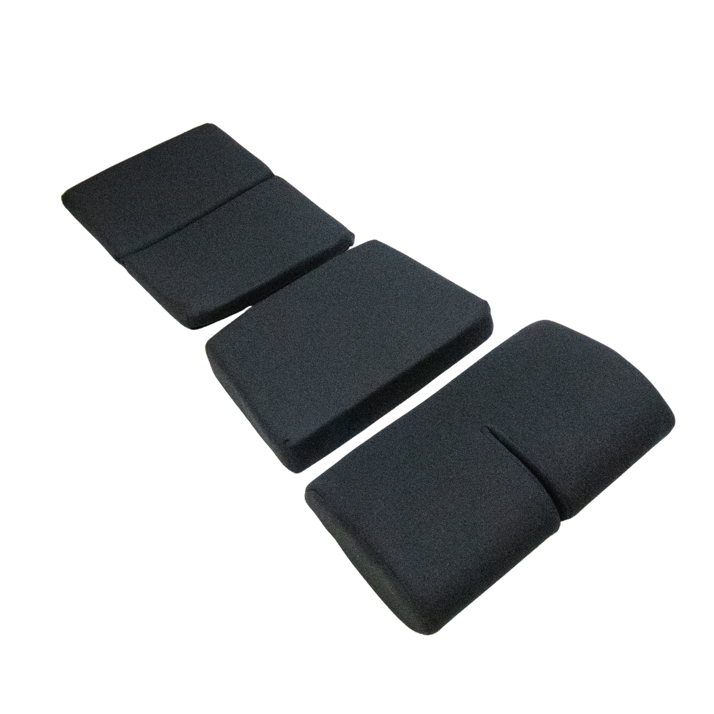 BRIDE Replacement Non-Recliner Fixed Back Seat Cushion Pads – Black (3-Piece Set)