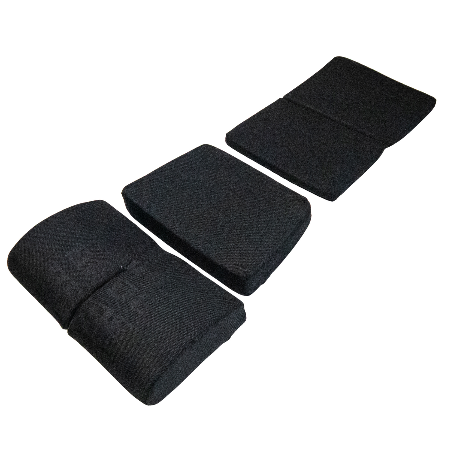 BRIDE Replacement Non-Recliner Fixed Back Seat Cushion Pads – Black Gradation Logo (3-Piece Set)