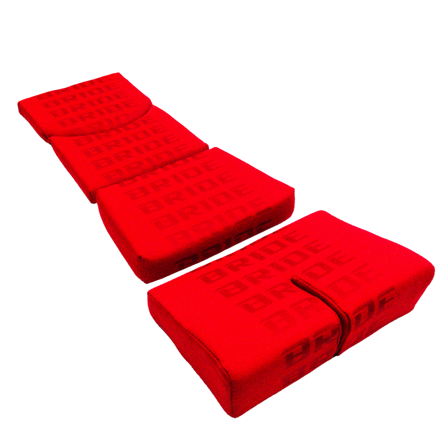 BRIDE Replacement Recliner Seat Cushion Pads – Red Gradation Logo (3-Piece Set)