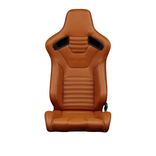 BRAUM Elite-X Racing Seats (Sport - Reclining) Black / Red / White / British Tan