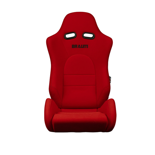 BRAUM ADVAN Sport Seats (Reclinable) Red Jacquard / Black Stitching or Black Jacquard / Black Alcantara