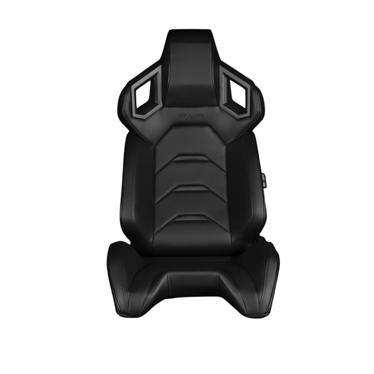 BRAUM Alpha-X Seats (Reclining w/ Carbon Fiber Look Back) White / Red / Black