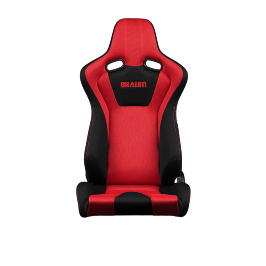 BRAUM Venom Seats (Reclinable) Black Cloth or Black & Red Cloth