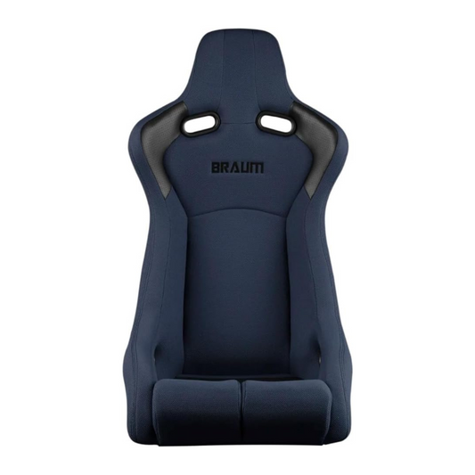 BRAUM Venom-R Cloth Bucket Seat (Blue w/ Carbon Fiber Leatherette Back) BRR7-BUFB