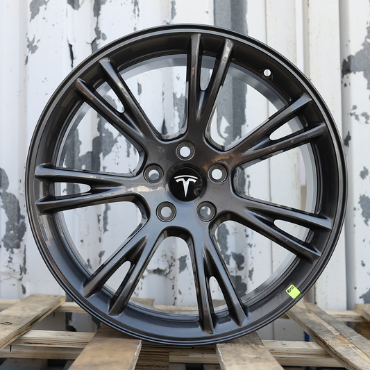 19x9.5" Gunmetal Gray Gemini Style Wheels (5x114.3) Fits Tesla Model Y & Model 3 AWD/RWD, Long Range & Performance