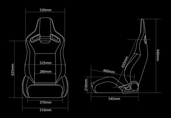 SMST Chevy Camaro Seat Upgrade (2016-2024) 6th Generation - Includes Braum Seats, Sliders & Planted Seat Brackets