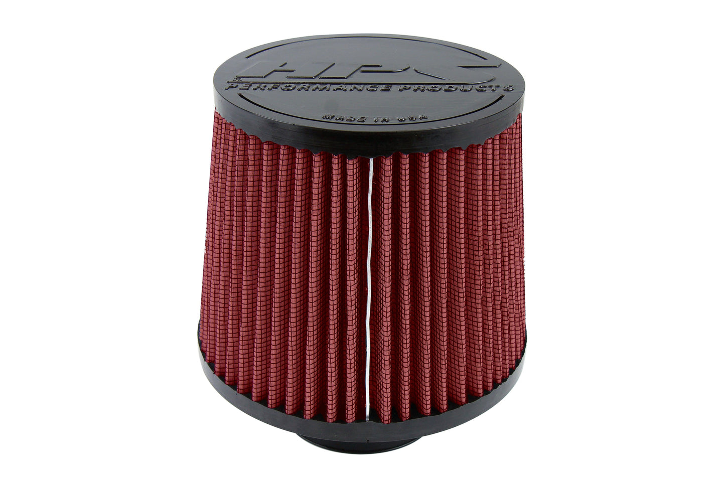 HPS Performance Red 2.75 inch Air Filter 7.75 inch Length 6 inch Base 5 inch Top HPS-4275-RED