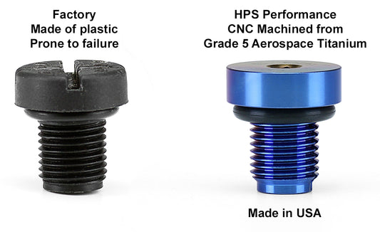 HPS Performance Titanium Coolant Bleed Screw, Multiple Fitments, HW22-1001