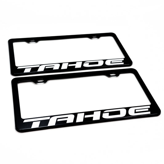 CHEVROLET TAHOE Stainless Steel Black License Plate Frame