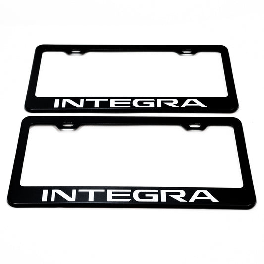 ACURA INTEGRA Stainless Steel Black License Plate Frame