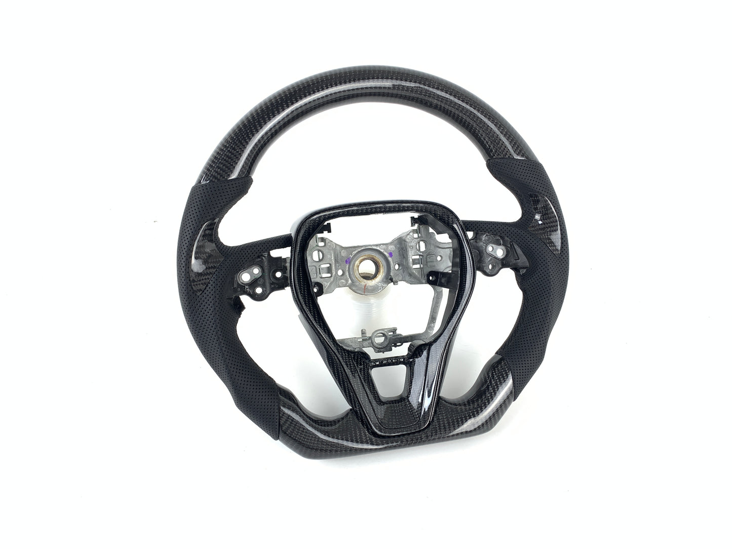 FOR 2019-2024 TOYOTA COROLLA CARBON FIBER & LEATHER STEERING WHEEL