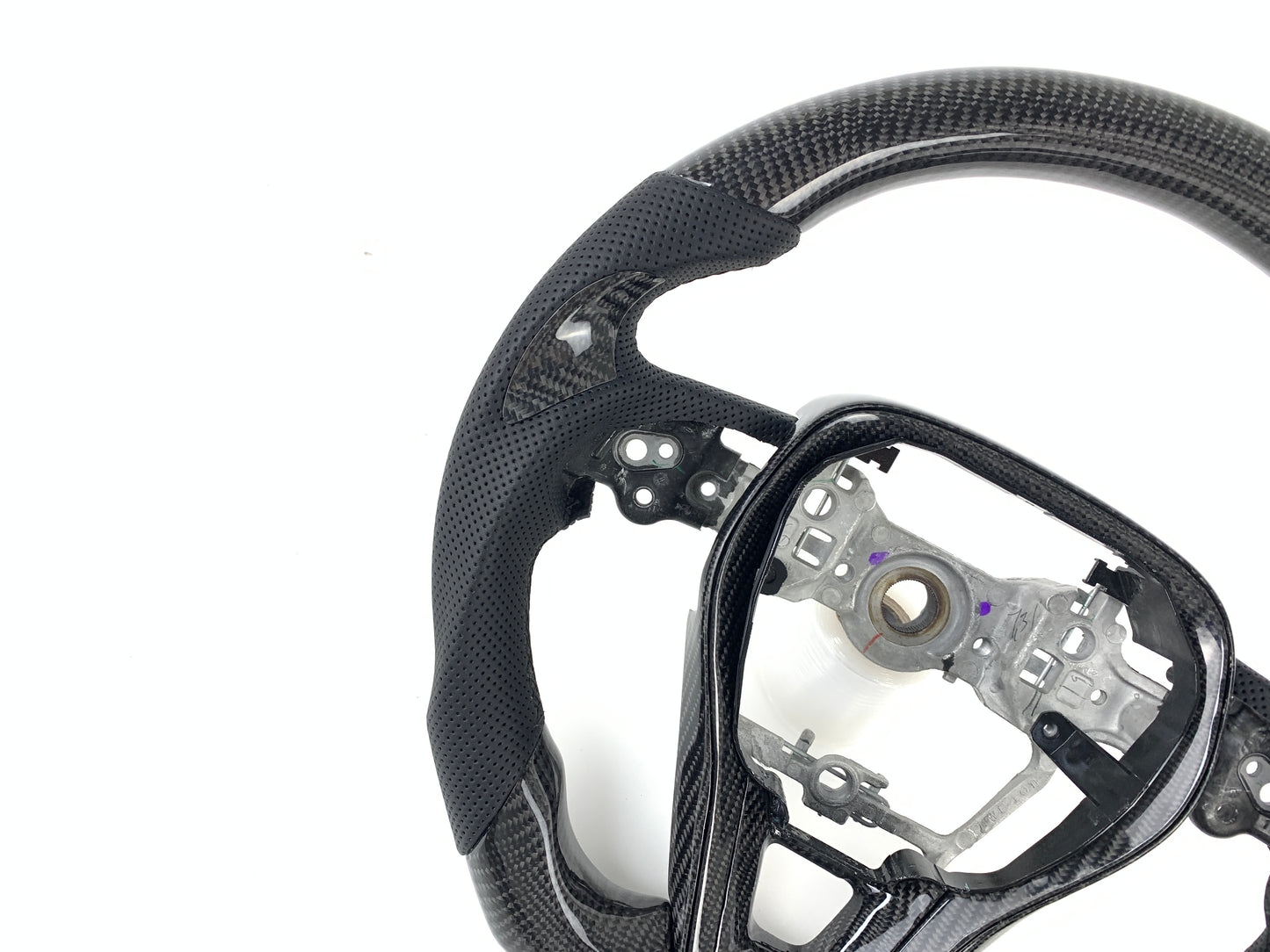 FOR 2019-2024 TOYOTA COROLLA CARBON FIBER & LEATHER STEERING WHEEL