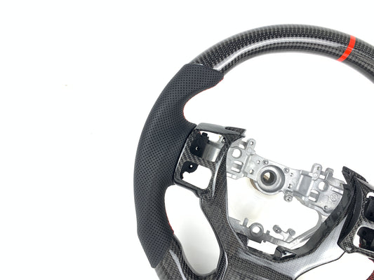 FOR 2013-2023 LEXUS IS CARBON FIBER & LEATHER STEERING WHEEL